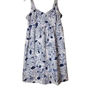 NWOT Motherhood Maternity Blue Floral Strap Dress
